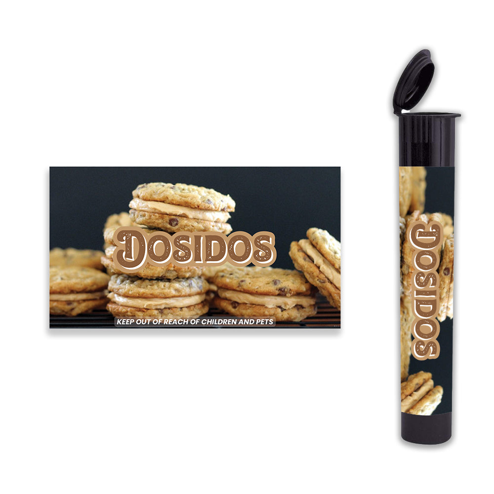 300 pcs Adhesive Label Strain Stickers for 116mm Pre roll Tubes (SS-6)