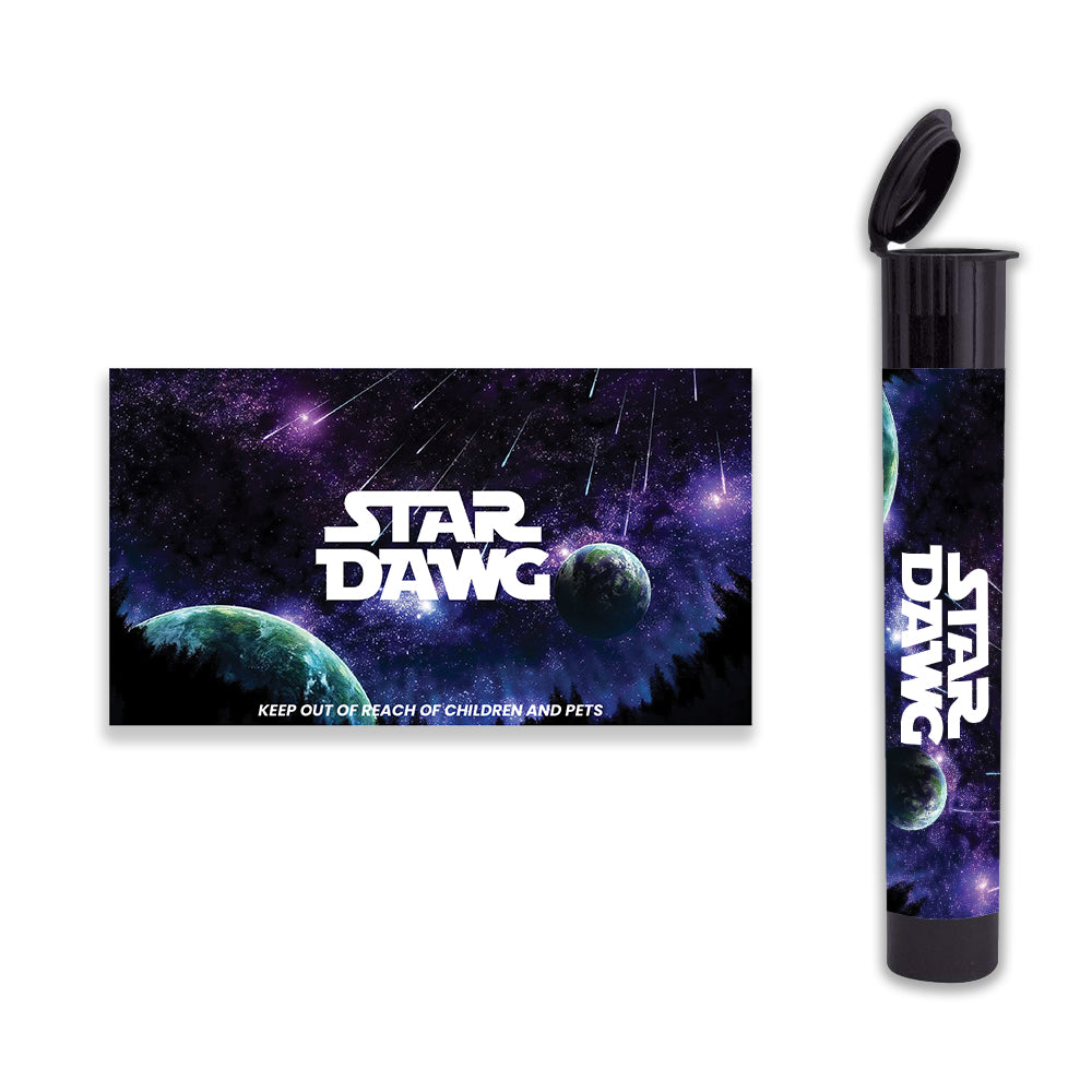 300 pcs Adhesive Label Strain Stickers for 116mm Pre roll Tubes (SS-6)