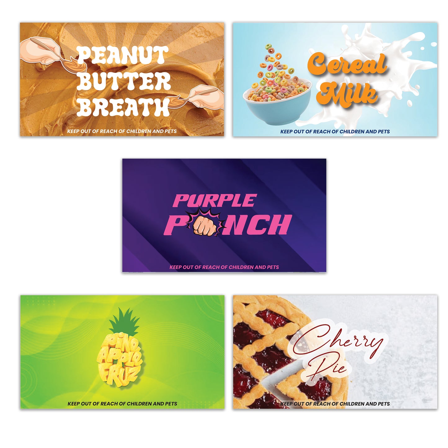 300 pcs Adhesive Label Strain Stickers for 116mm Pre roll Tubes (SS-5)